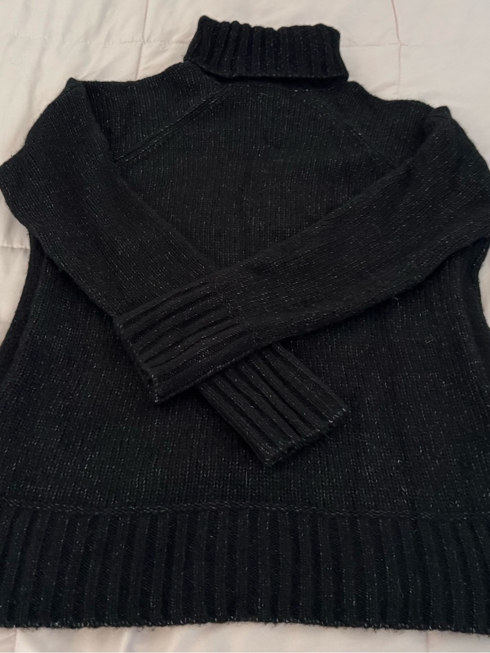 Everlane Cloud Oversized Black alpaca merino wool Turtleneck Sweater, size S - Picture 13 of 16